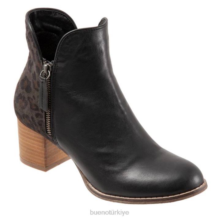 jenna kadınlar siyah leopar Bueno Footwear TF6T6 bot ayakkabı