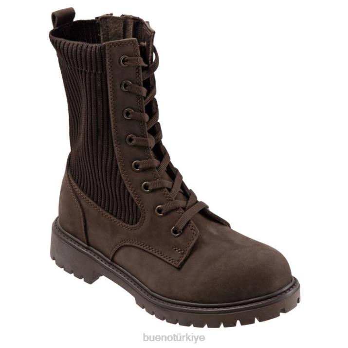 yıldız kadınlar kahverengi nubuk Bueno Footwear TF6T63 bot ayakkabı