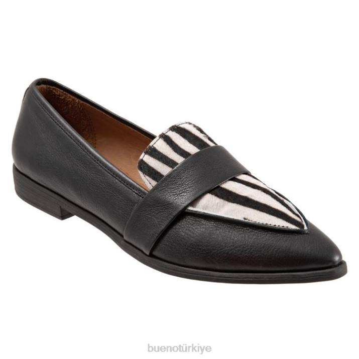ahırlar kadınlar siyah zebra Bueno Footwear TF6T150 daireler