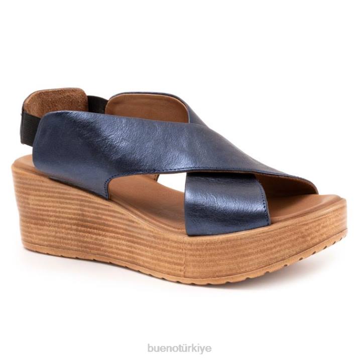 Naomi kadınlar donanma metalik Bueno Footwear TF6T289 topuklu